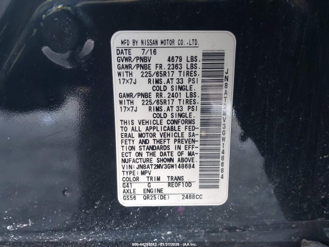 2016 NISSAN ROGUE JN8AT2MV3GW148684 Photo 8