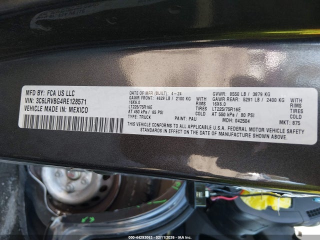 Aukcja sprzedaży 2024 Ram Promaster 1500, vin: 3C6LRVBG4RE128571, numer aukcji: 44293063