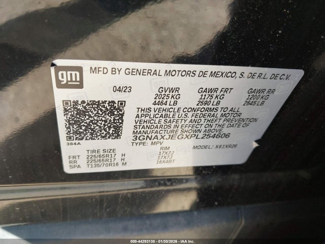 3GNAXJEGXPL254606 Chevrolet Equinox Fwd 2fl