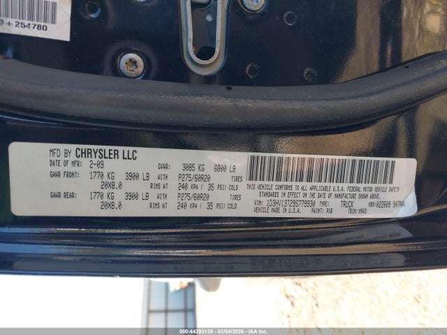 44293139 :رقم المزاد ، 1D3HV13T29S779930 vin ، 2009 Dodge Ram 1500 Slt/sport/trx مزاد بيع