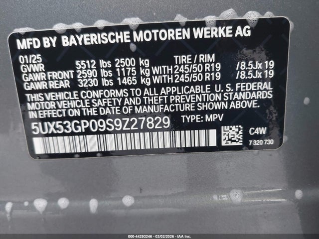 2025 BMW X3 5UX53GP09S9Z27829 Photo 8