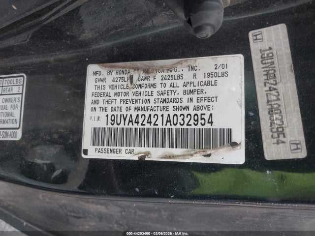 Aukcja sprzedaży 2001 Acura Cl 3.2, vin: 19UYA42421A032954, numer aukcji: 44293460