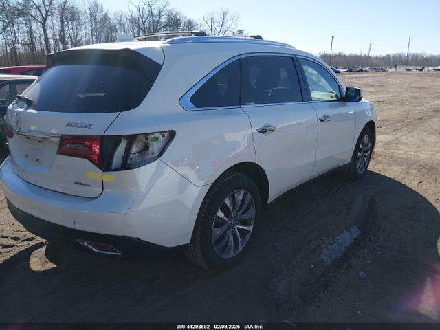 44293582 :رقم المزاد ، 5FRYD4H4XGB049867 vin ، 2016 Acura Mdx Technology   Acurawatch Plus Packages/technology Package مزاد بيع