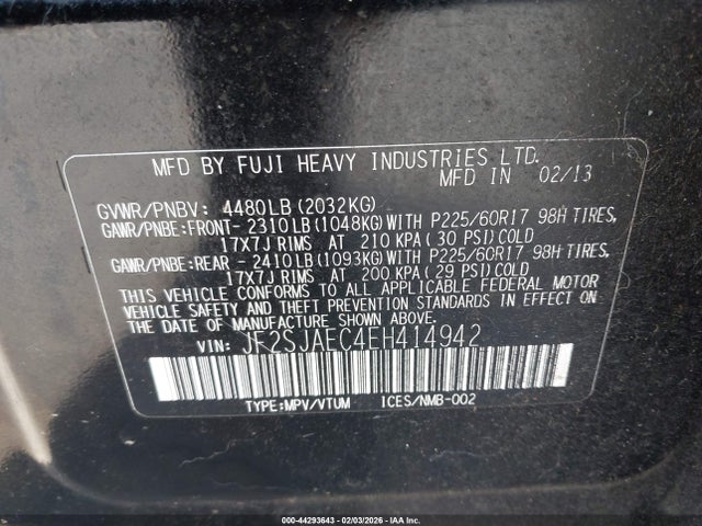 Subaru Forester 2.5i Premium 2014 JF2SJAEC4EH414942 Image 9