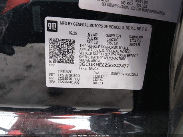 3GCUKHE82SG247477 Chevrolet Silverado 1500 4wd Short Bed Zr2