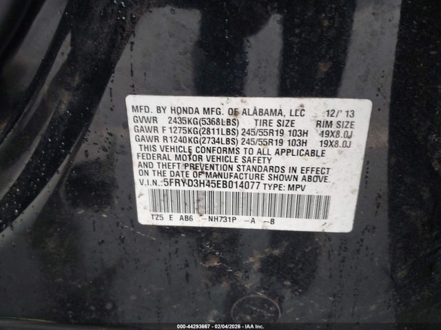 Продаж на аукціоні авто 2014 Acura Mdx Technology Package, vin: 5FRYD3H45EB014077, номер лоту: 44293667