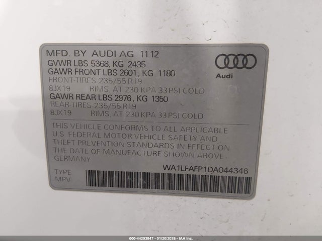 2013 AUDI Q5 WA1LFAFP1DA044346 Photo 8