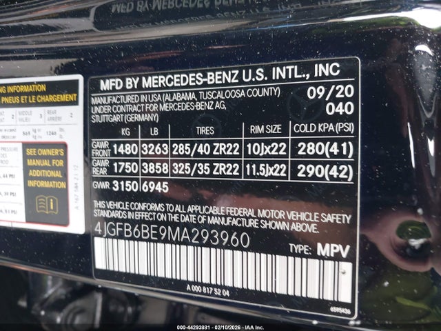 2021 MERCEDES-BENZ AMG GLE 53 4JGFB6BE9MA293960 Photo 8