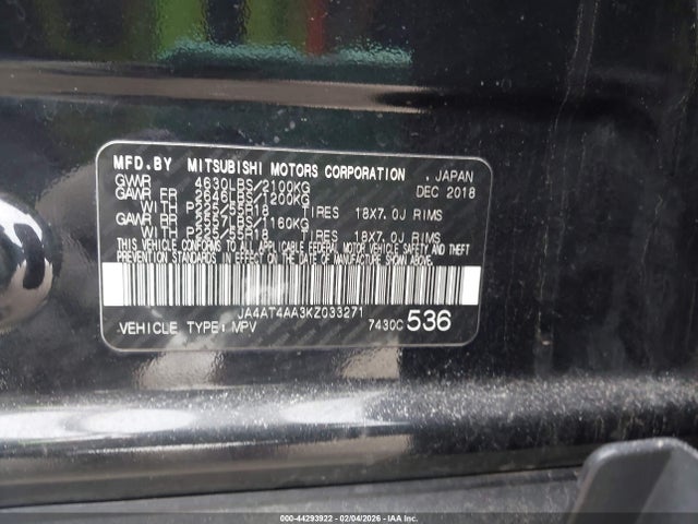 2019 MITSUBISHI ECLIPSE CROSS JA4AT4AA3KZ033271 Photo 8