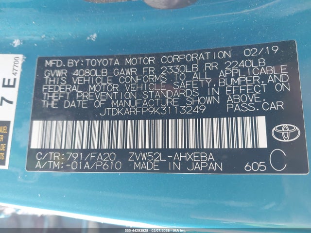 2019 TOYOTA PRIUS PRIME JTDKARFP9K3113249 Photo 8