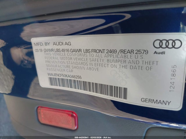WAUENCF50KA046255 Audi A5 45 Premium