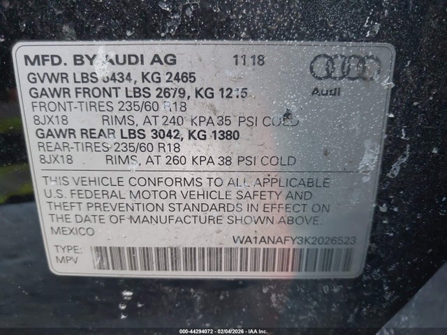 2019 AUDI Q5 WA1ANAFY3K2026523 Photo 8