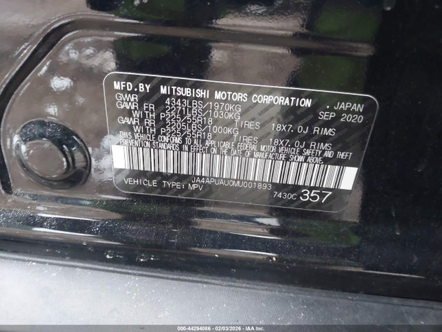 JA4APUAU0MU001893 Mitsubishi Outlander Sport 2.0 Es 2wd