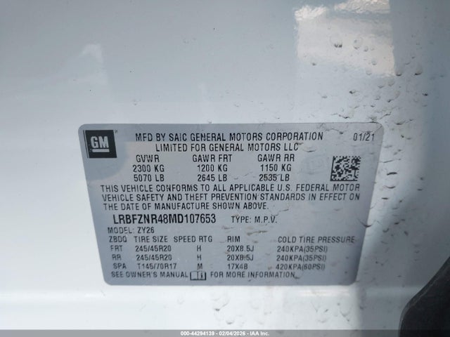 2021 BUICK ENVISION LRBFZNR48MD107653 Photo 8