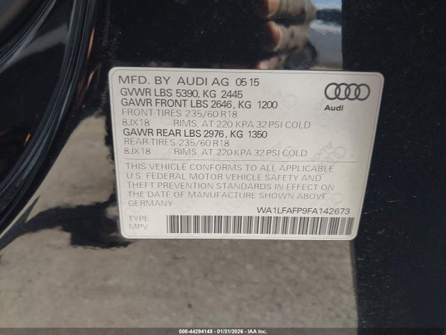 Audi Q5 2.0t Premium 2015 WA1LFAFP9FA142673 Image 9