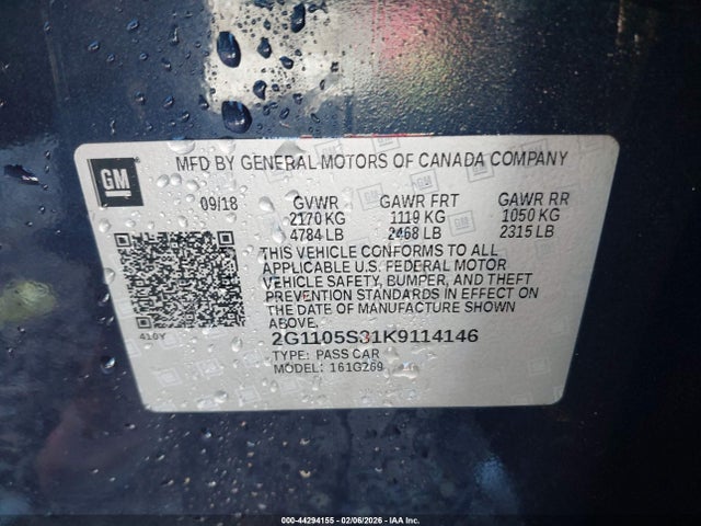 2G1105S31K9114146 Chevrolet Impala Premier