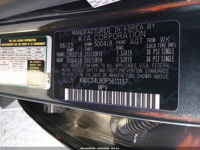 KNDC34LB0P5611197 KIA EV6 LIGHT