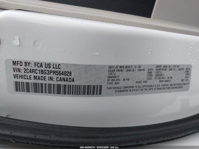 2C4RC1BG3PR564028 Chrysler Pacifica Touring L