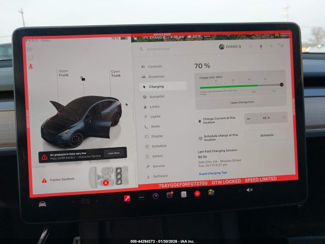 7SAYGDEF0RF073700 Tesla Model Y Performance Dual Motor All-wheel Drive