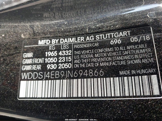Mercedes-Benz CLA 250 2018 WDDSJ4EB9JN694866 Image 9