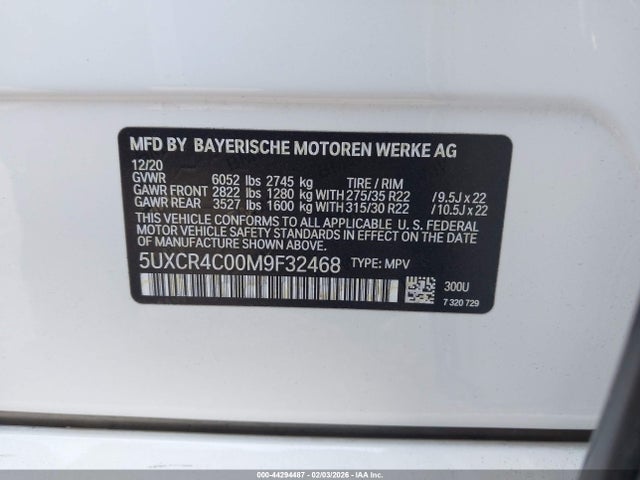2021 BMW X5 5UXCR4C00M9F32468 Photo 8