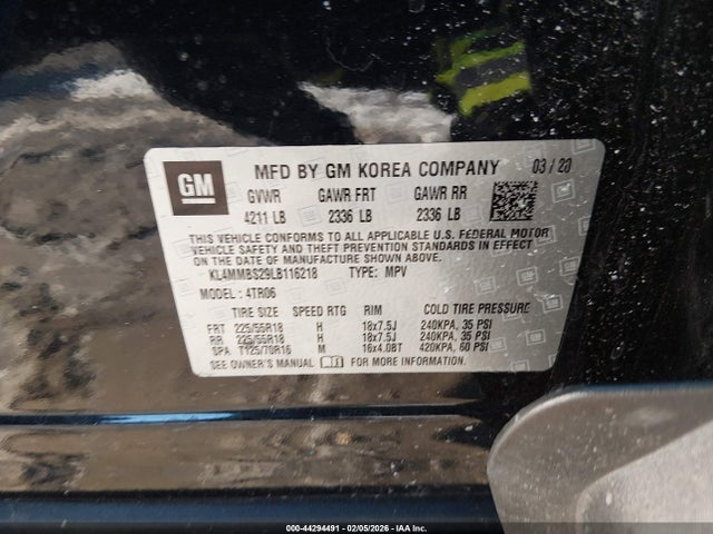 Aukcja sprzedaży 2020 Buick Encore Gx Fwd Preferred, vin: KL4MMBS29LB116218, numer aukcji: 44294491