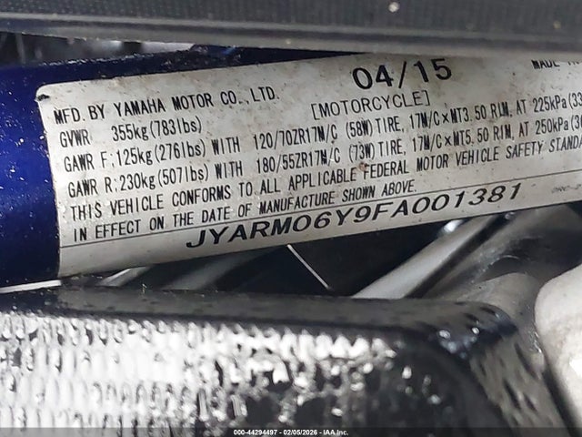 Yamaha Fz07 C 2015 JYARM06Y9FA001381 Image 10