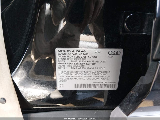 2022 AUDI Q5 WA1EAAFY8N2086900 Photo 8