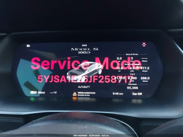 Продаж на аукціоні авто 2018 Tesla Model S 100d/75d/p100d, vin: 5YJSA1E25JF258717, номер лоту: 44294580
