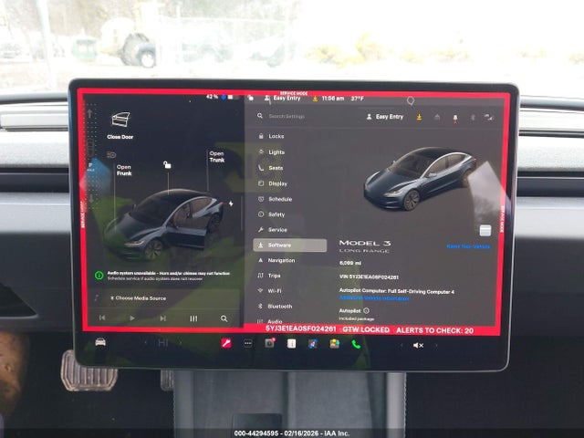 Продаж на аукціоні авто 2025 Tesla Model 3 Long Range Rear-wheel Drive/standard Rear-wheel Drive, vin: 5YJ3E1EA0SF024261, номер лоту: 44294595