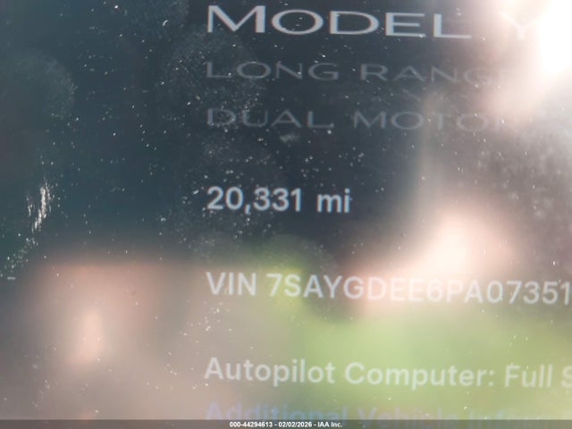 2023 TESLA MODEL Y 7SAYGDEE6PA073511 Photo 6