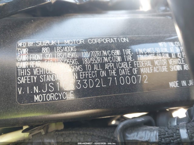 JS1C533D2L7100072 Suzuki Gsx-s750 M/z