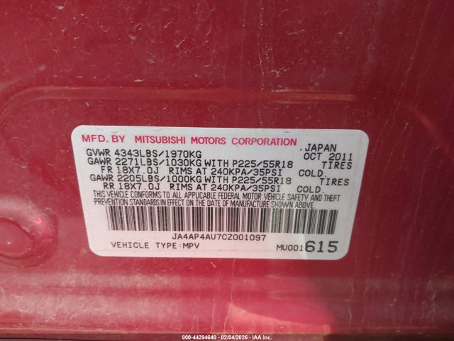 2012 MITSUBISHI OUTLANDER SPORT JA4AP4AU7CZ001097 Photo 8