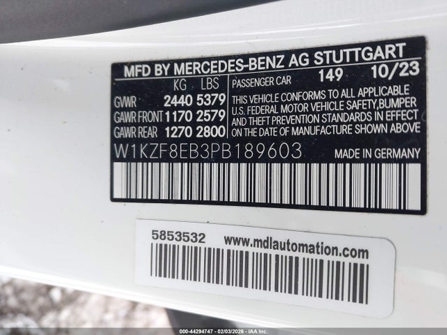 2023 MERCEDES-BENZ E 350 W1KZF8EB3PB189603 Photo 8