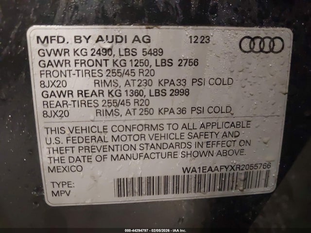 2024 AUDI Q5 WA1EAAFYXR2055766 Photo 8