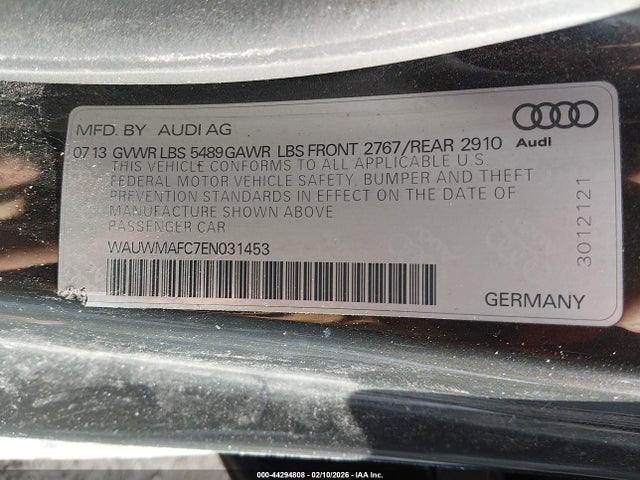 WAUWMAFC7EN031453 Audi A7 3.0 Tdi Premium Plus