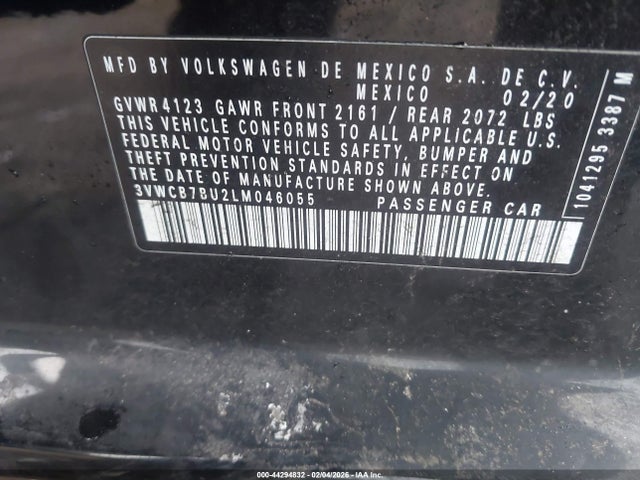 2020 VOLKSWAGEN JETTA 3VWCB7BU2LM046055 Photo 8