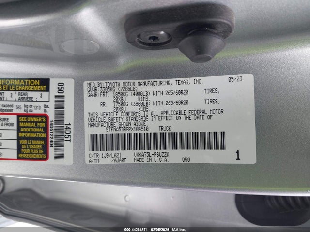 2023 TOYOTA TUNDRA 5TFNA5DB8PX104510 Photo 8