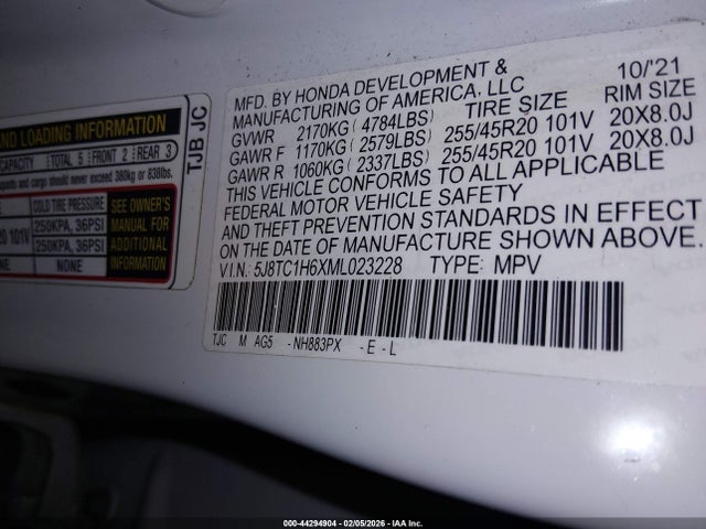 2021 ACURA RDX 5J8TC1H6XML023228 Photo 4