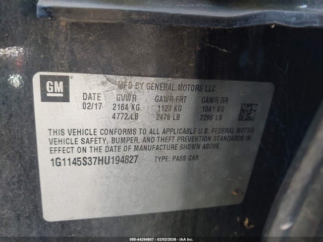 1G1145S37HU194827 Chevrolet IMPALA 2LZ
