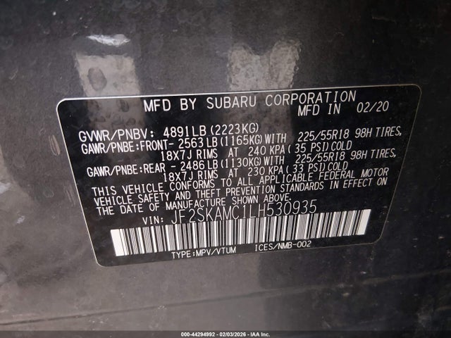 JF2SKAMC1LH530935 Subaru Forester Sport