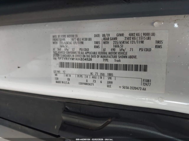 1FTYR1YM1KKB34528 Ford Transit-250