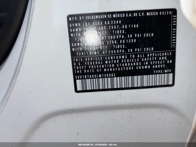 2020 VOLKSWAGEN TIGUAN 3VV1B7AXXLM136982 Photo 8