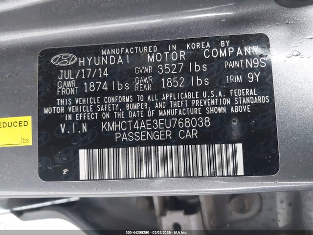 Hyundai ACCENT GLS 2014 KMHCT4AE3EU768038 Image 9