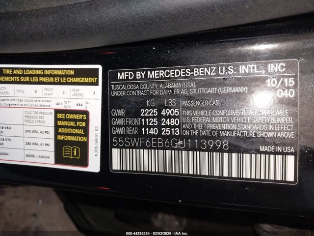 2016 MERCEDES-BENZ C 450 AMG 55SWF6EB6GU113998 Photo 8