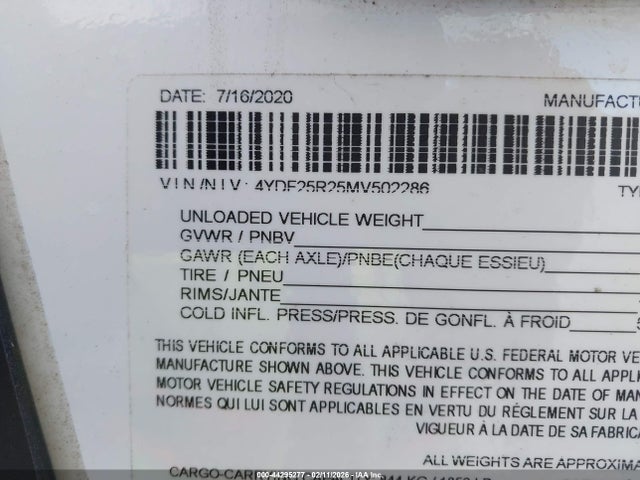 4YDF25R25MV502286 Keystone Other