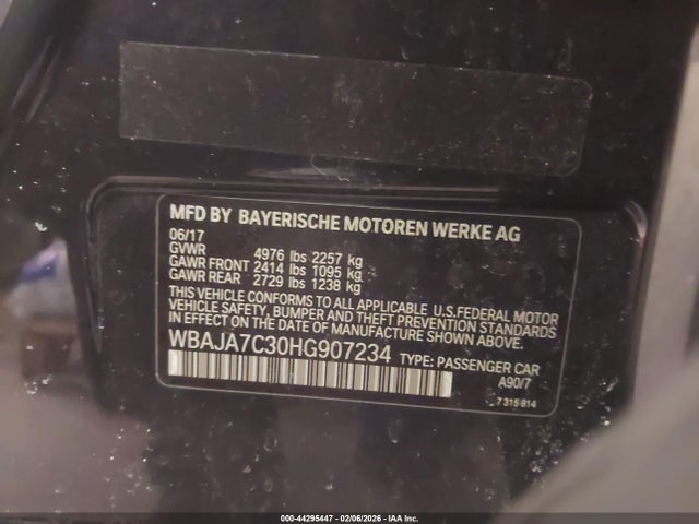 2017 BMW 530I WBAJA7C30HG907234 Photo 8