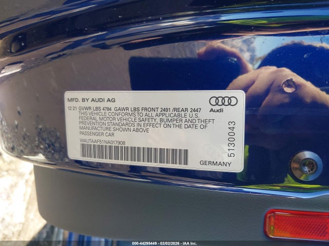 2022 AUDI A5 WAUTAAF51NA017908 Photo 8
