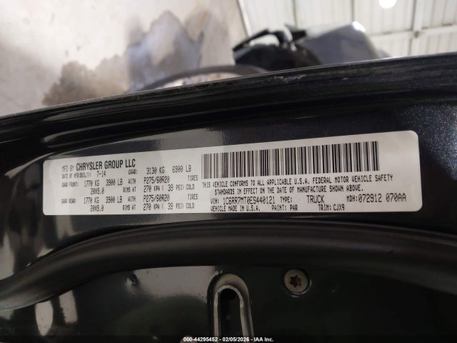 Aukcja sprzedaży 2014 Ram 1500 Sport, vin: 1C6RR7MT0ES440121, numer aukcji: 44295452