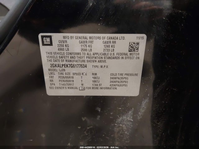 2GKALPEK7G6177634 GMC Terrain Slt